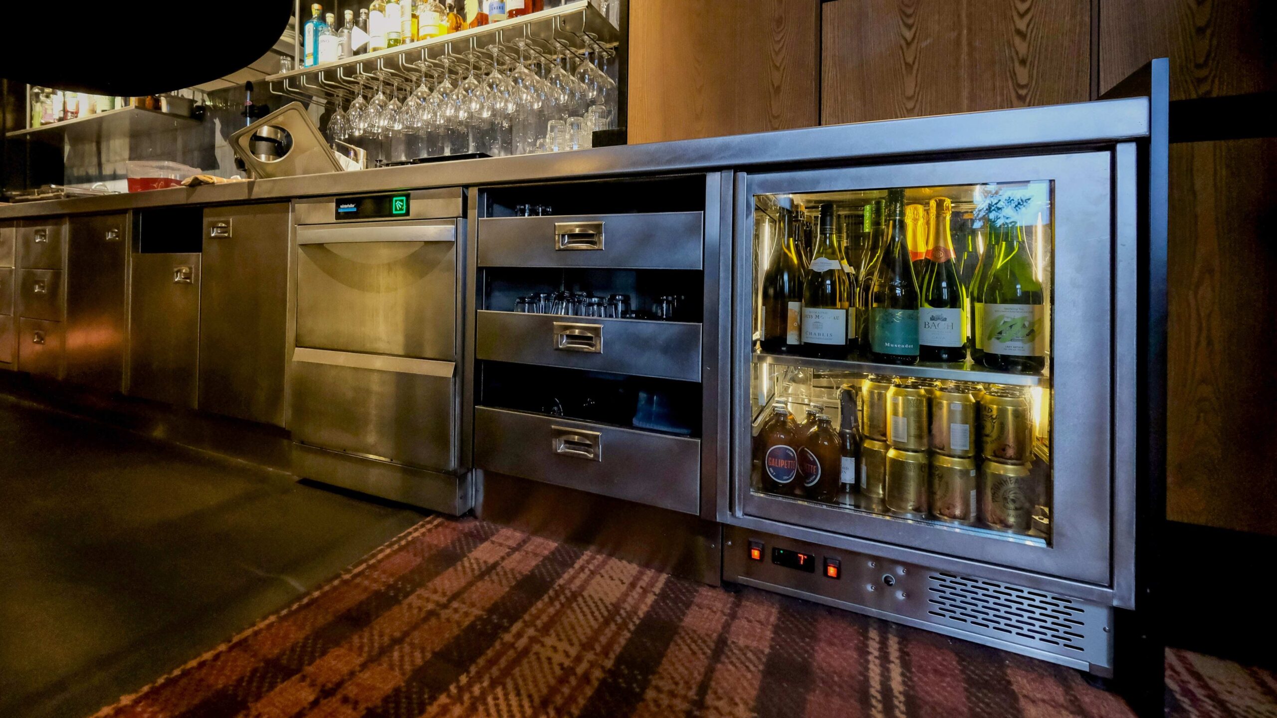 Vinkyl Kylskåp med glasdörr bar
