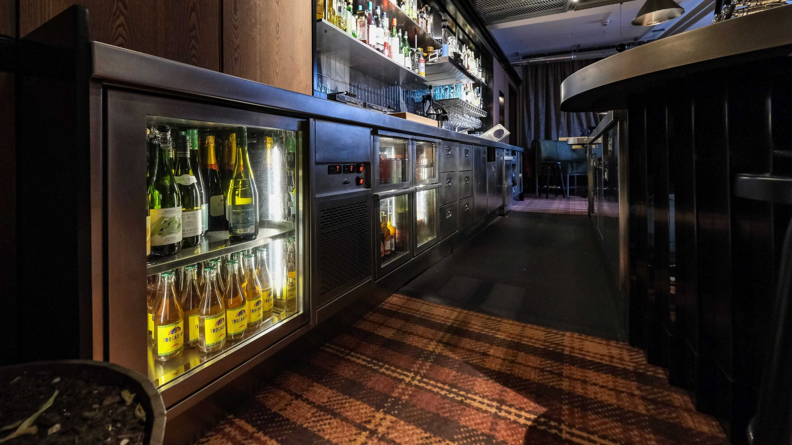 Vinkyl Kylskåp med glasdörr bar